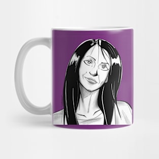 beautiful girl in ecopop self portrait art Mug